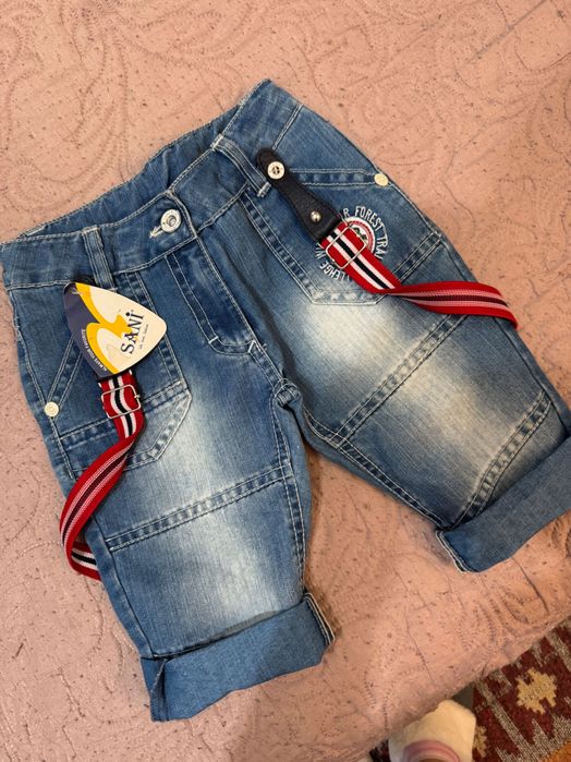 Бебешки дънки с тиранти