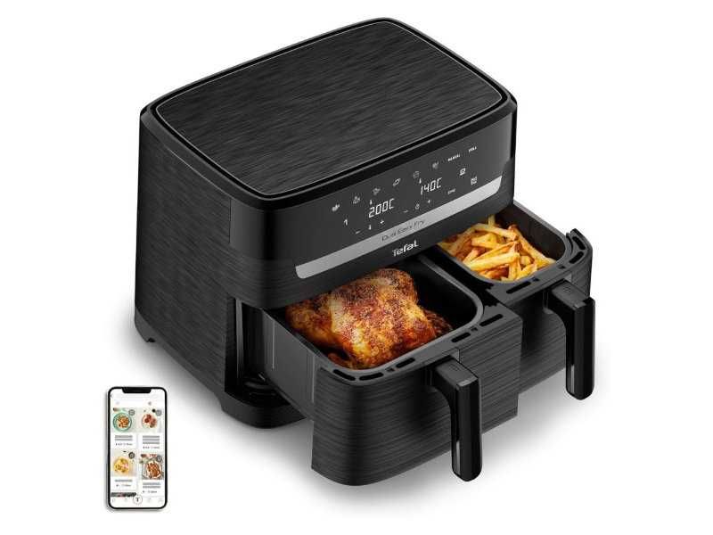 Еър Фрайър с Две Зони за Готвене Tefal Dual Fryer EY901810, 8.3L