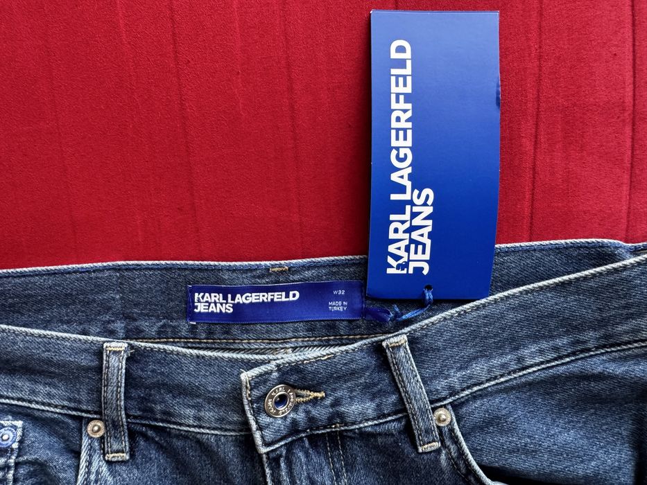 Blugi Karl Lagerfeld pantaloni scurti 3/4 trei sferturi blugi scurti