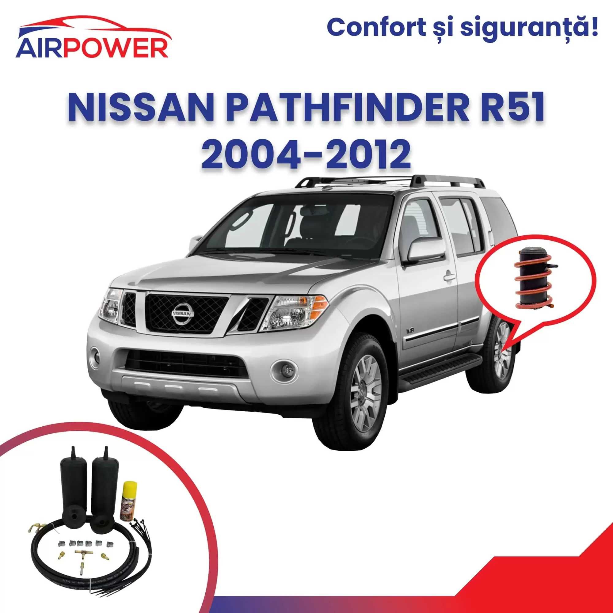 Perne auxiliare, perne auto pneumatice, Nissan Pathfinder R51