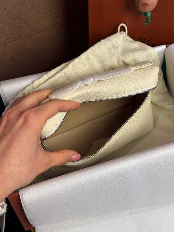 Geanta Loro Piana LP19, Crema Sabbia, 20 cm