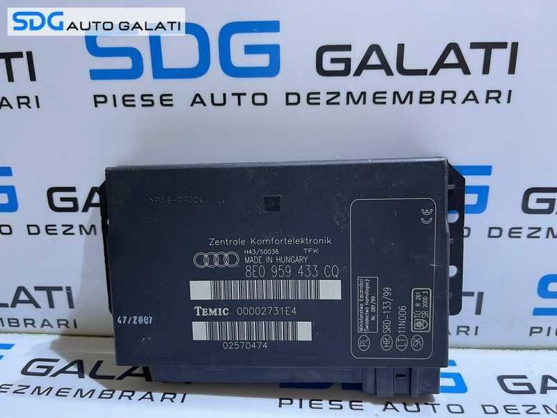 Unitate Modul Calculator Confort Centralina Audi A4 B7 2005 - 2008 Cod 8E0959433CQ [L3632]
