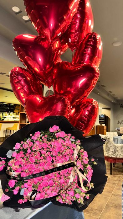 Цветы огромный  розвый