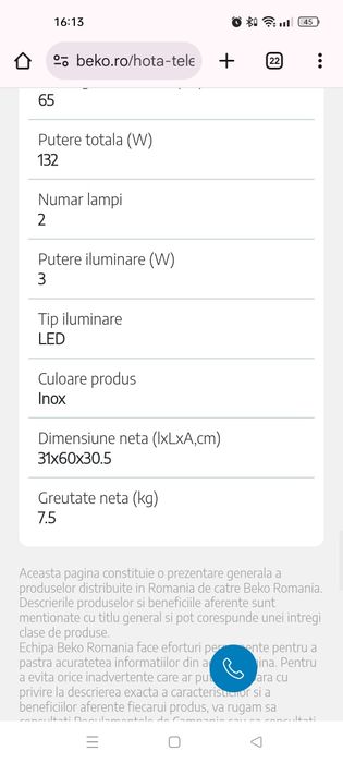 Hota noua Beko impecabila