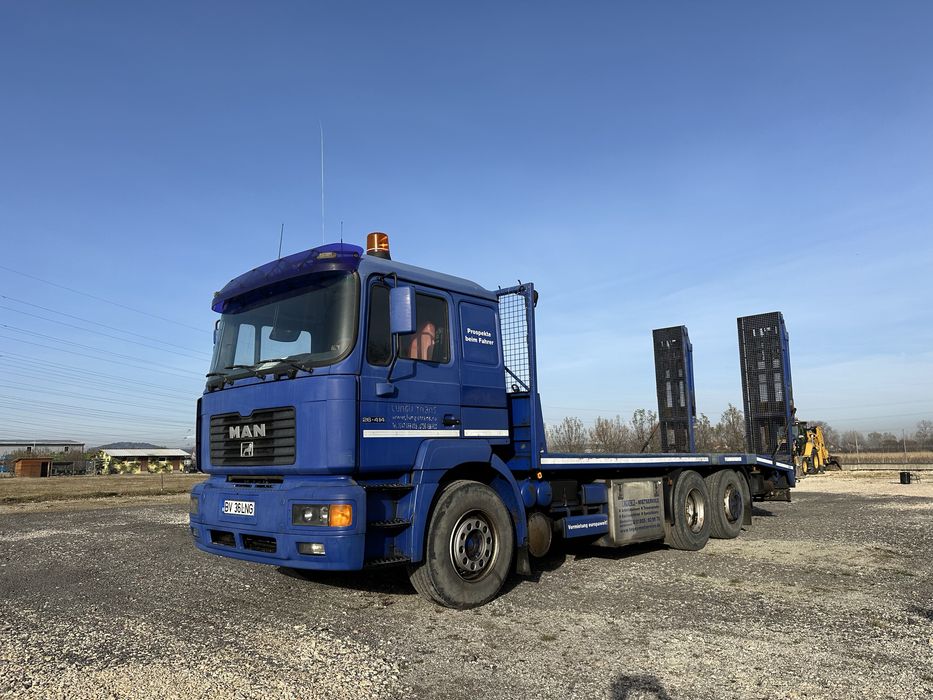 Man Platforma Trailer Transport utilaje Troliu Rampe Hidraulice