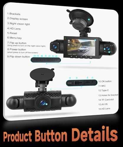Нова Автомобилна DVR камера с 4 лещи паркинг режим 1080P dash cam кола