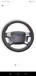 Husa volan piele, dedicata Ford Mondeo MK4, cusuta manual, culoare cus
