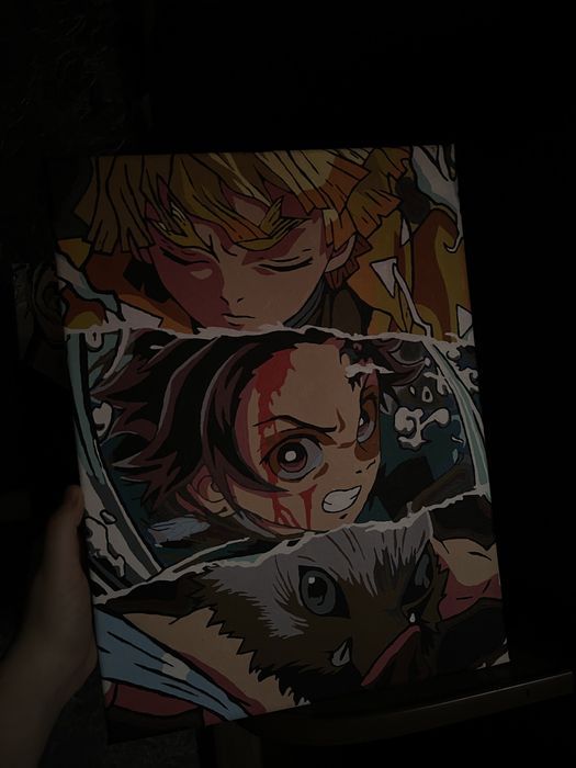 Аниме картина по номерам (нарисованная)