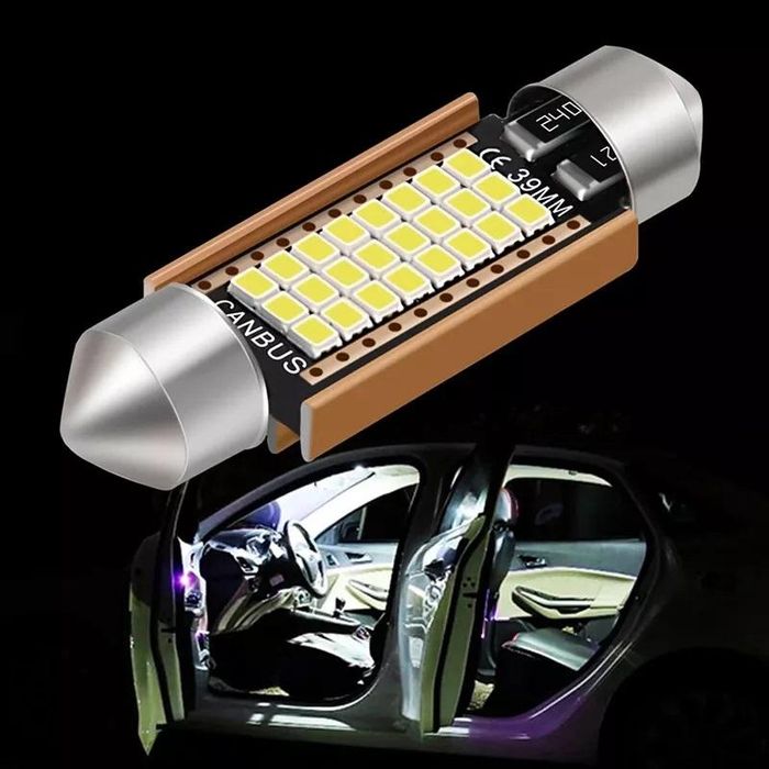 Led canbus крушки 2 броя 2016 21smd ultrabright festoon c5w c10w ...
