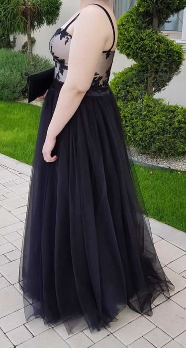 Rochie neagra de voal