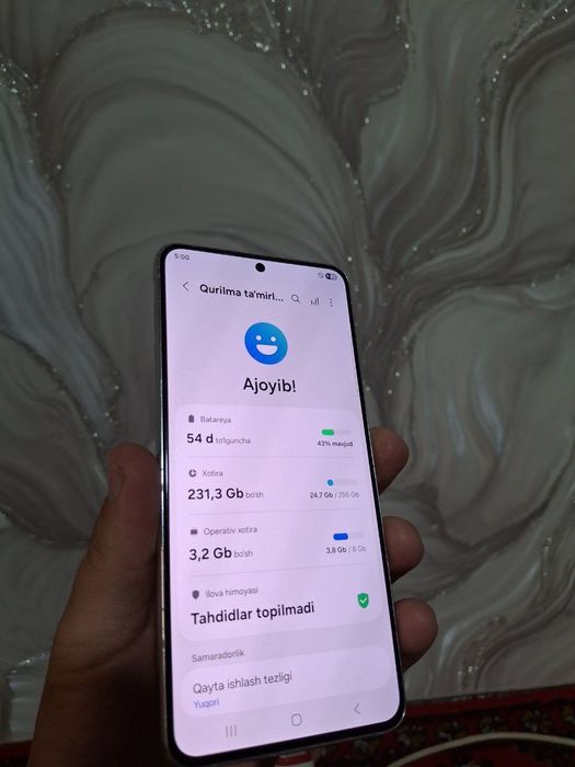 Samsung s21 5g orta holatda