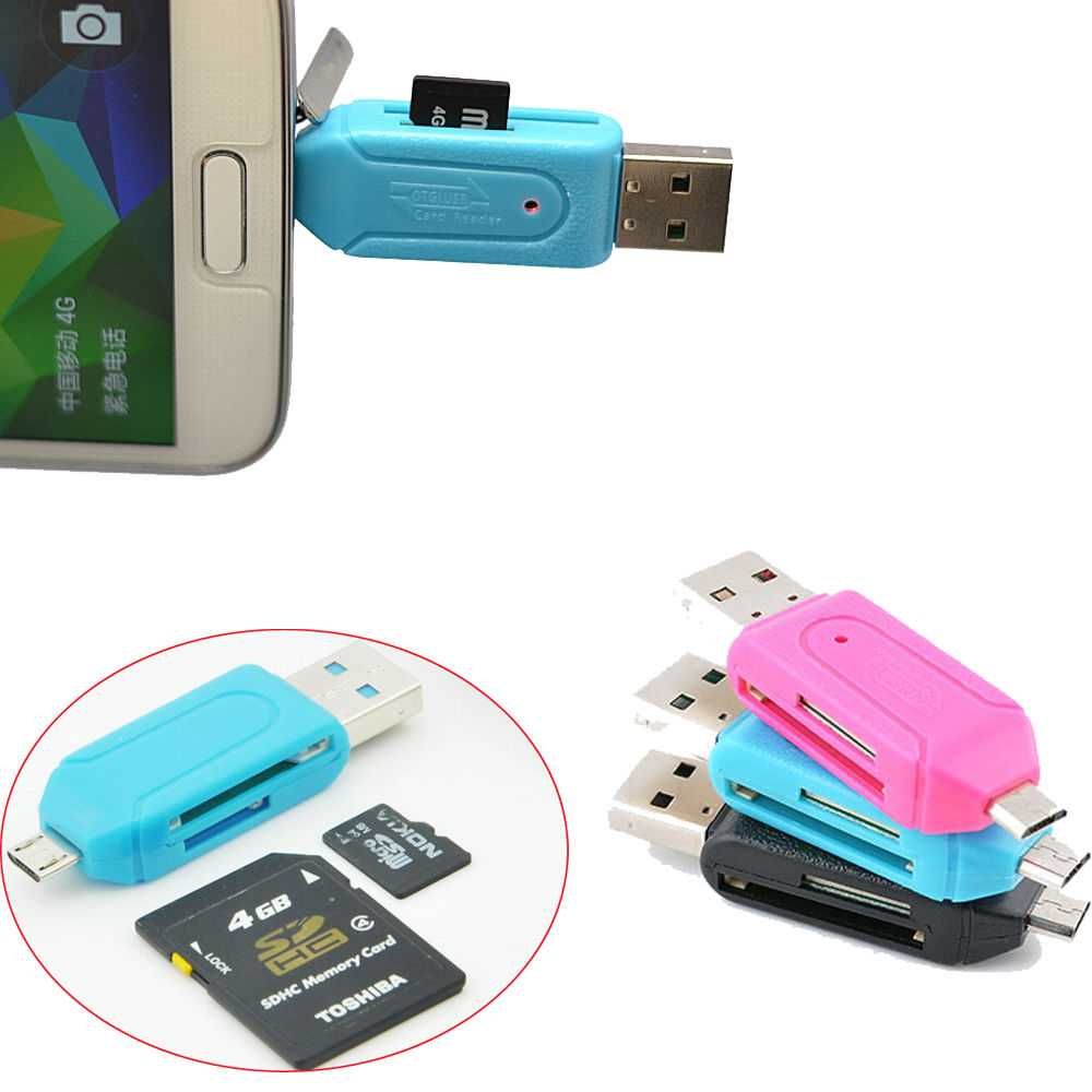 Adaptor All In One Memory Card Reader Usb 2.0+OTG Micro SD/SDXC TF