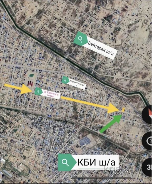 Жер сатылады. Коркыт Ата ш/а, Ш.Калдаяков көшесі(мекептің көшесі)