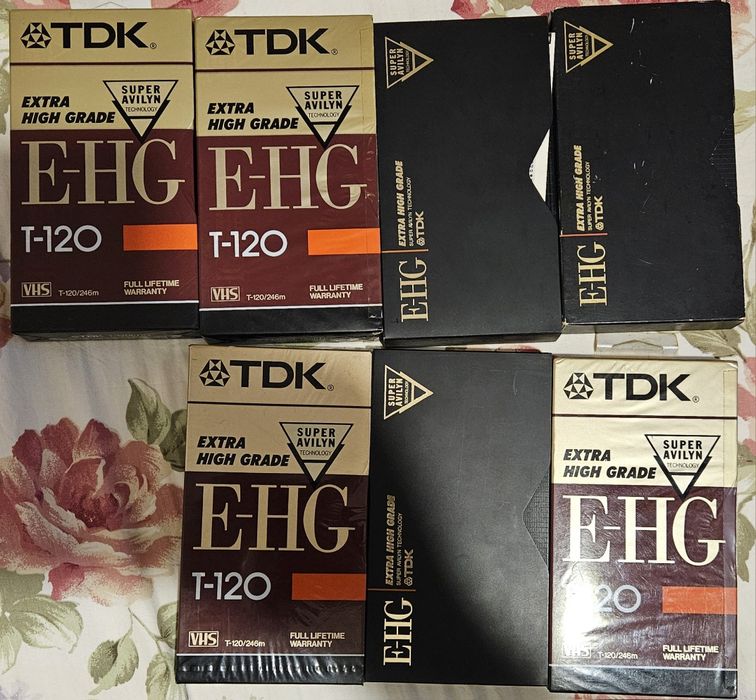 LOT 10 Casete video TDK EHG 120 + 3 Mitsui 120.Cumpărate din SUA Made