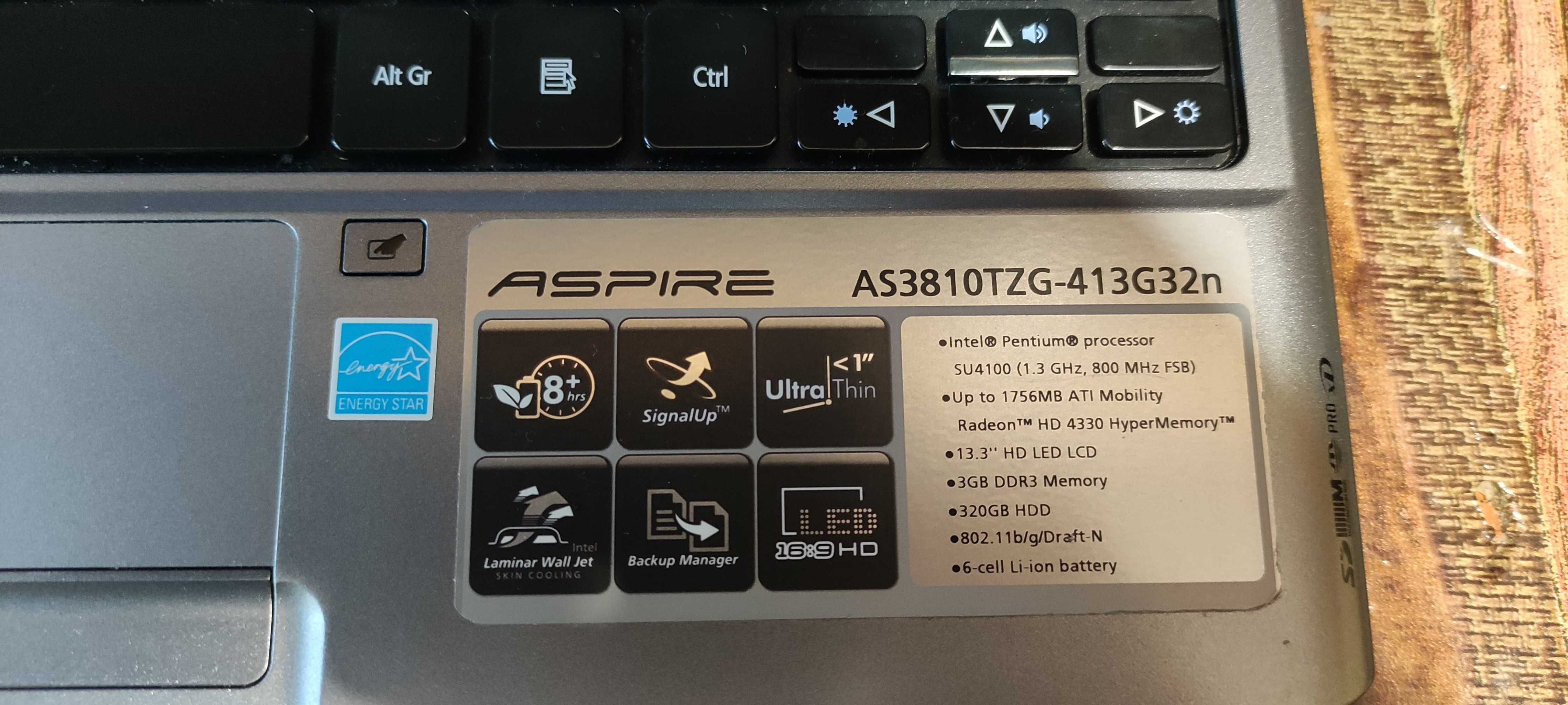 laptop acer aspire 13,3 led