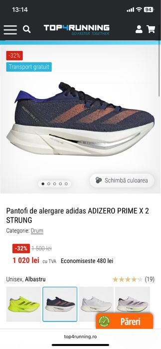 Adidas Adizero PRIME X 2 STRUNG marimile 39 1/3, 40, 41 1/3