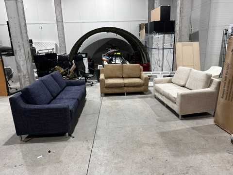 Триместен и два броя двуместни дивани със сваляеми калъфи