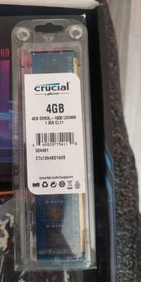Stick memorie RAM PC Crucial 4 GB DDR3L 1600 MHZ UDIMM 1.35V CL11