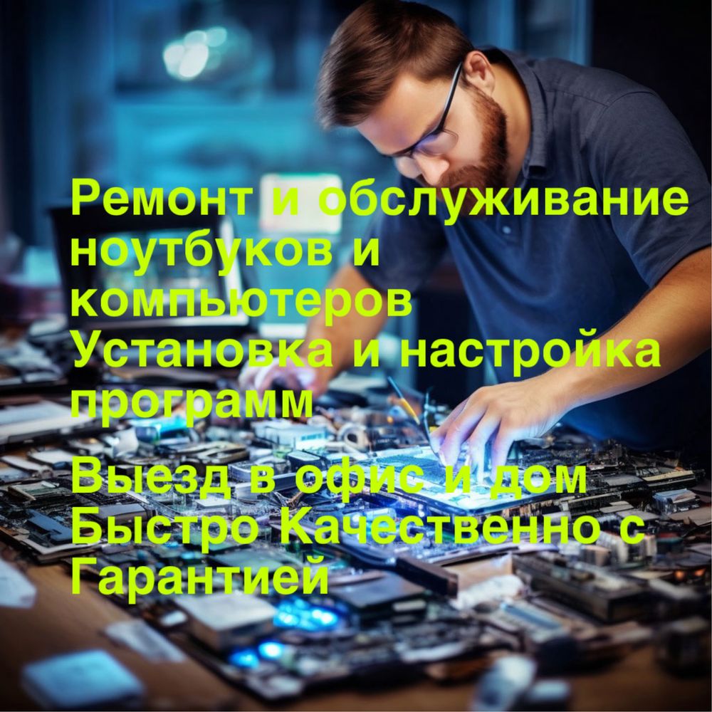 Программист/ Установка Виндовс, Офис/ Ремонт ноутбуков и компьютеров
