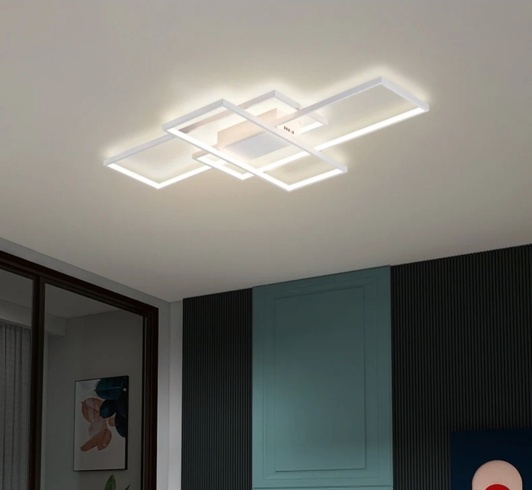 Led лампа правоъгълници  златисти