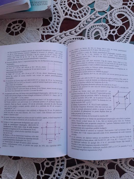 Vând culegere de matematică pentru clasa a-VIII-a