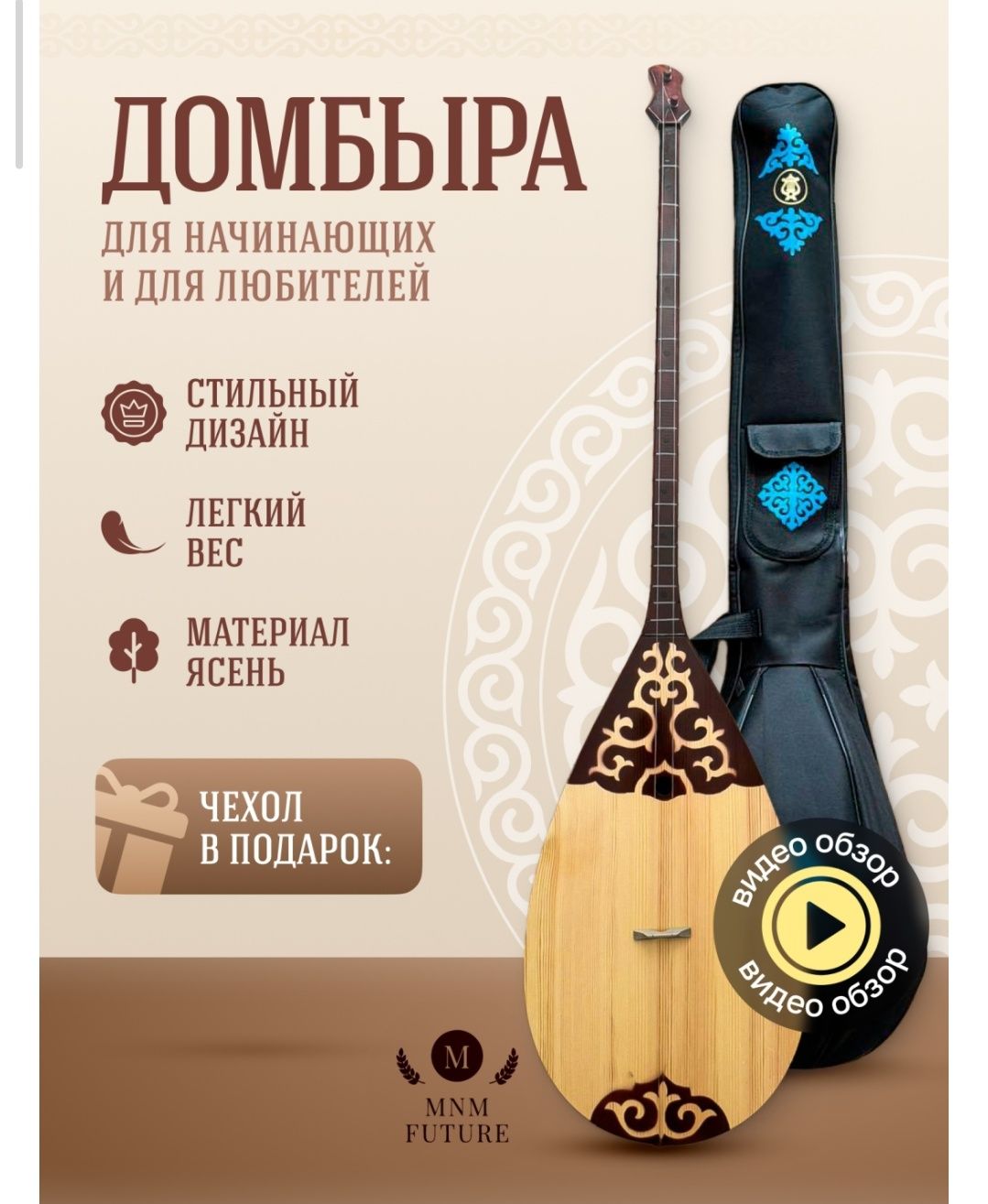 Домбыра с чехлом