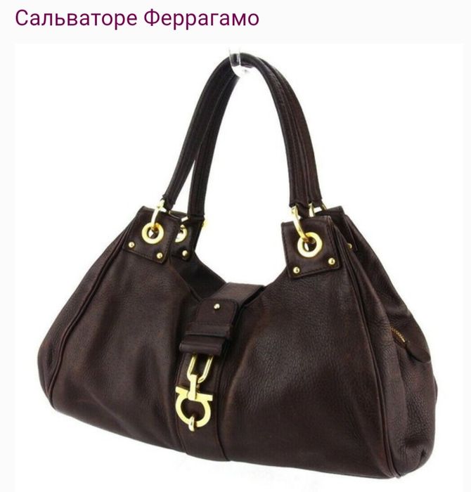 Кожаная сумка Сальваторе Феррагамо. Италия.
