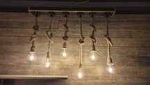 Lustra corp de iluminat Hand Made stil rustic, becuri LED incluse