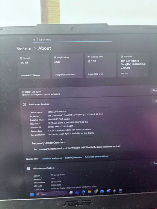 Laptop ASUS TUF Gaming F17