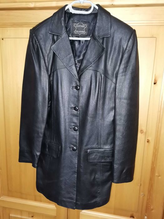 Haina dama de piele naturala ; trei sferturi