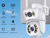 WIFI IP Camera PTZ Dual Lens Surveillance 2x4MP 4K Camera (Nouă) ICsee