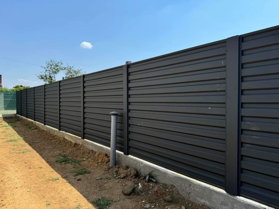 Tablă Cutată T20 T35 Gard Fațadă gri antracit 6m piesă specială stâlpi