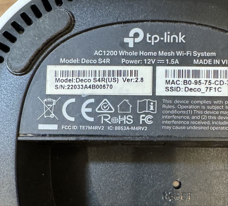 Роутер TP-Link Deco S4R 1Gbit порты Wi-Fi Mesh