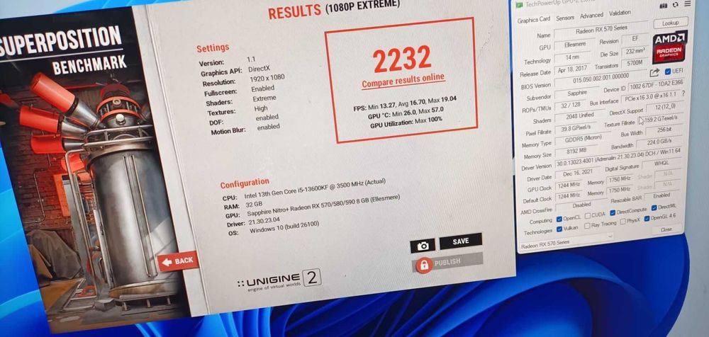 vand placa video rx570 8gb sapphire radeon nitro+ 256 biti ddr5