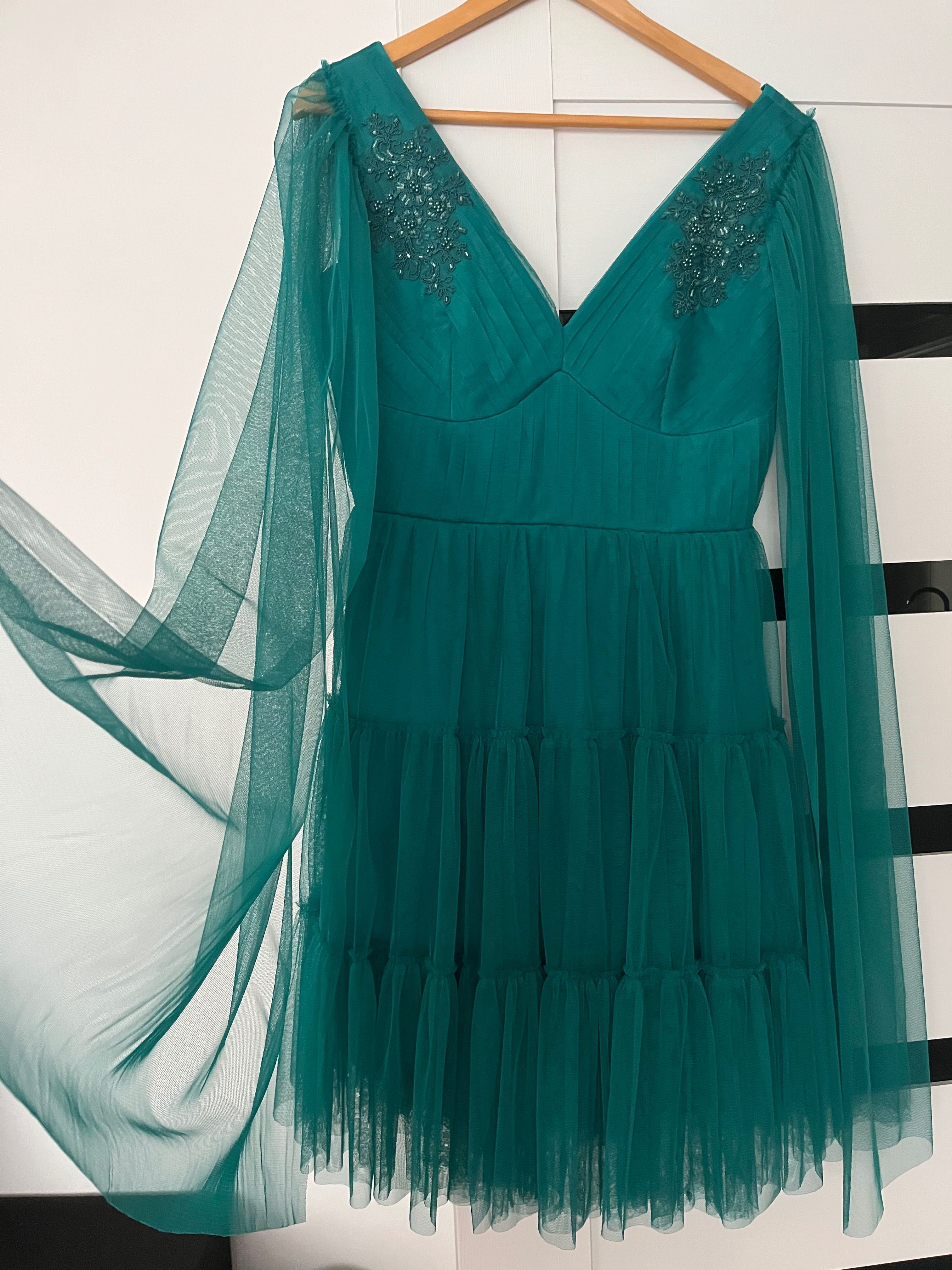 Rochie de ocazie verde smarald, M40