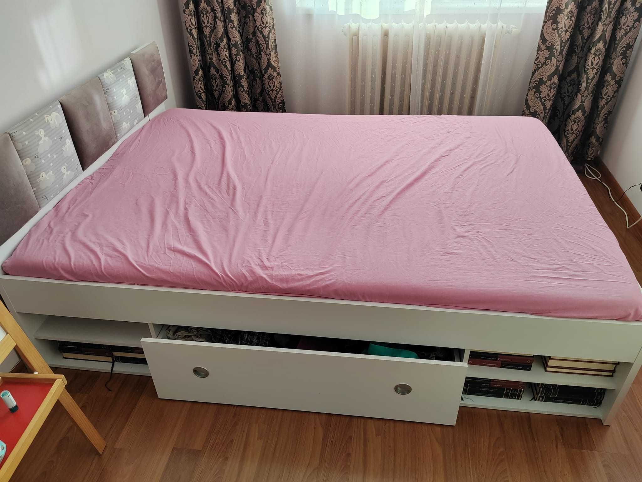 Vand pat dublu 160/200 cm cu tot cu saltea.