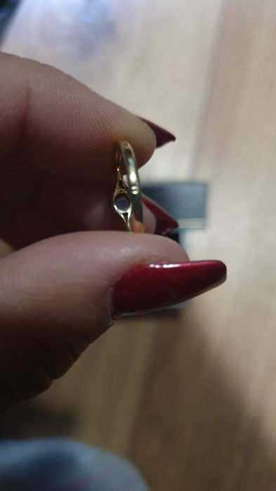 Inel aur galben 14 k tanzanit si diamante