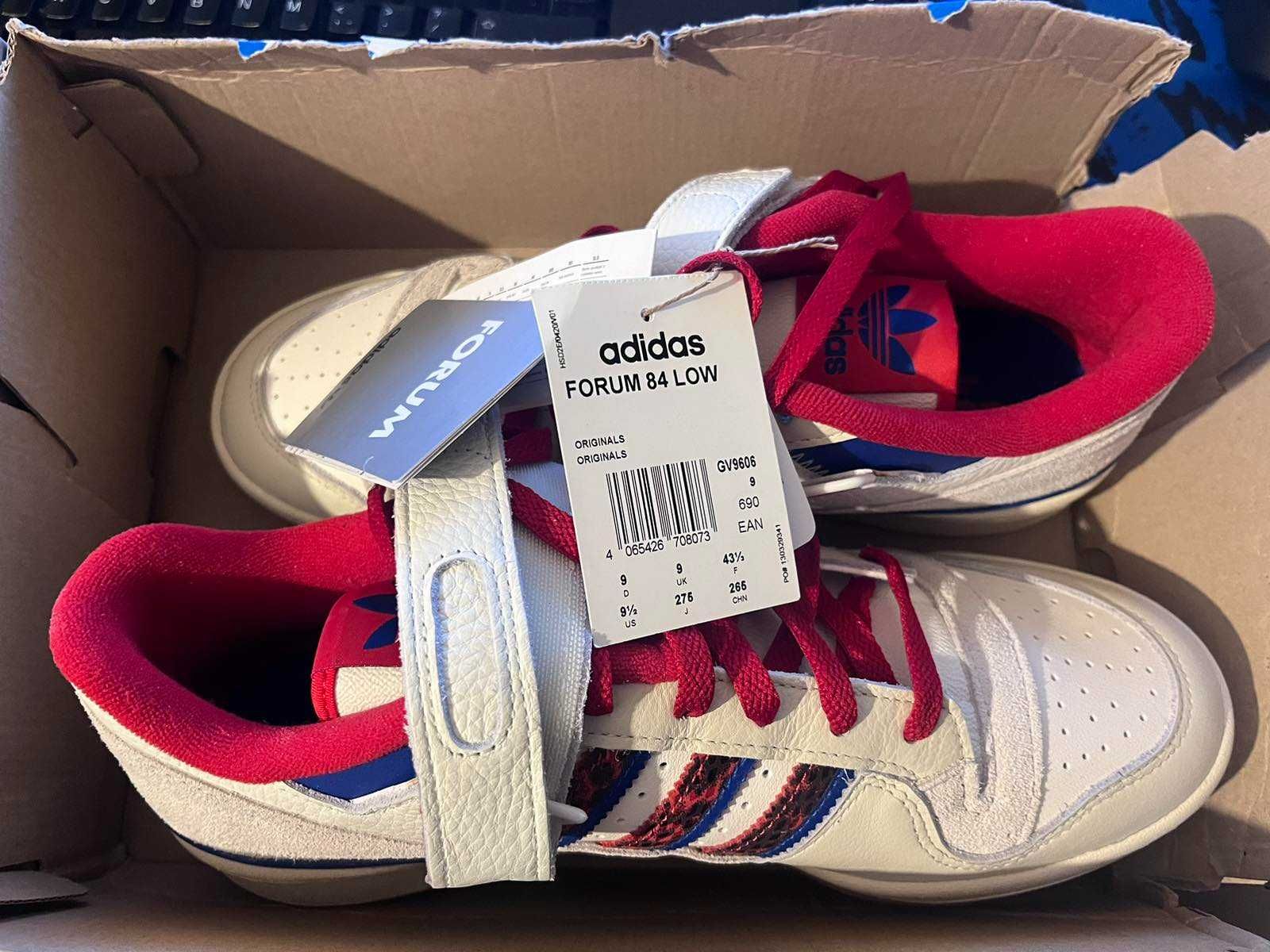 ADIDAS Forum 84 low GV9606 white - scarlet royal размер 43 uk9