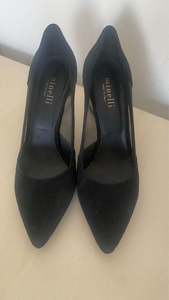 Pantofi stiletto Minelli piele intoarsa