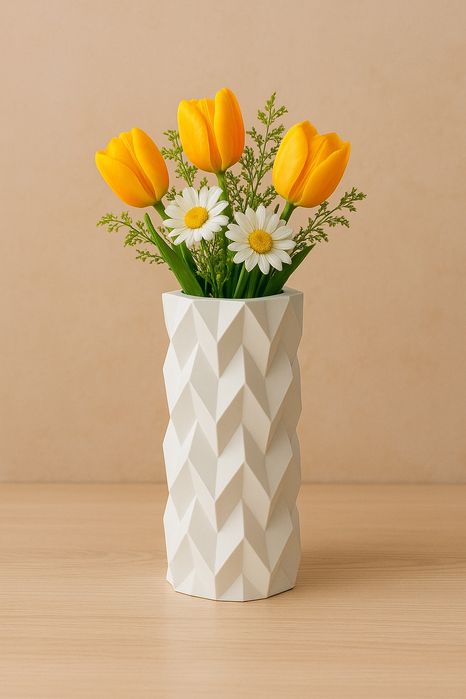 Декоративна 3D принтираба ваза - модерен дизайн, стил за дома и офиса