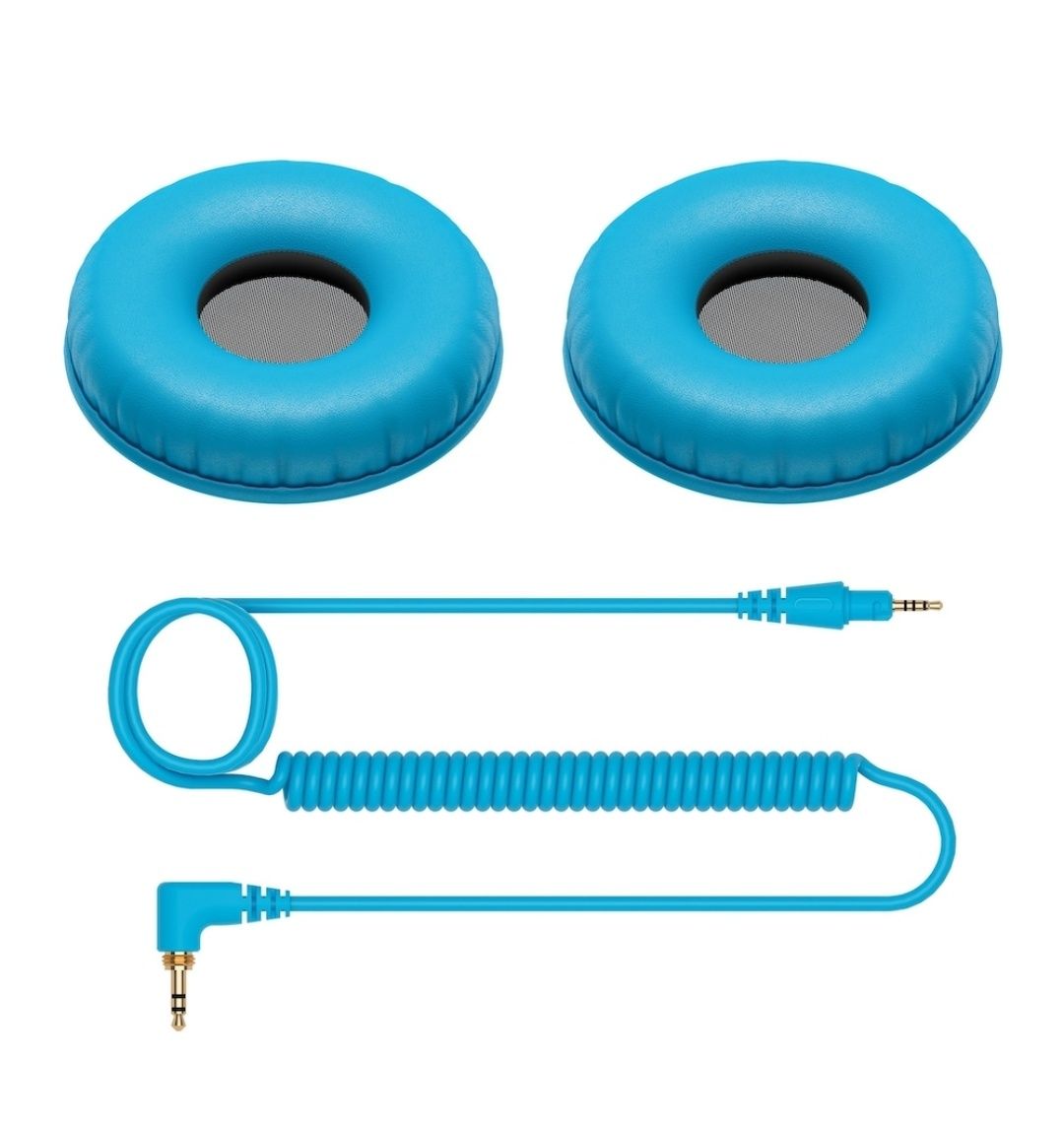 Pads + cablu jack casti Pioneer HDJ Cue 1 - Blue Albastru