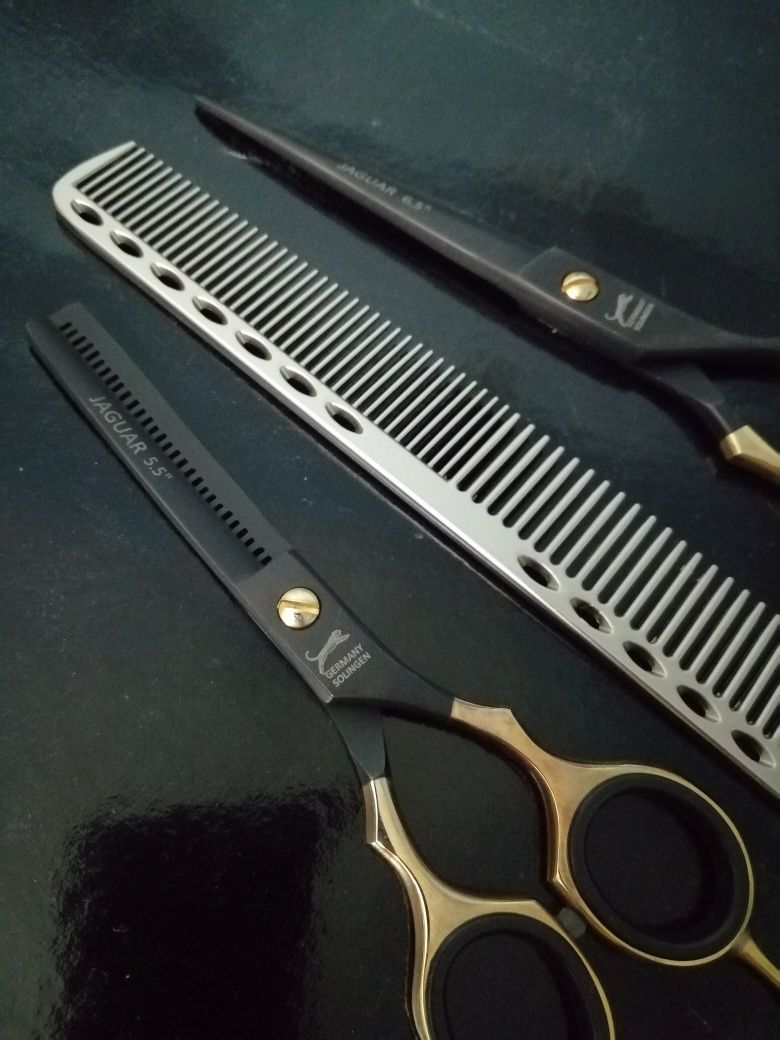 Set foarfeci jaguar tuns filat pieptăn 5.5