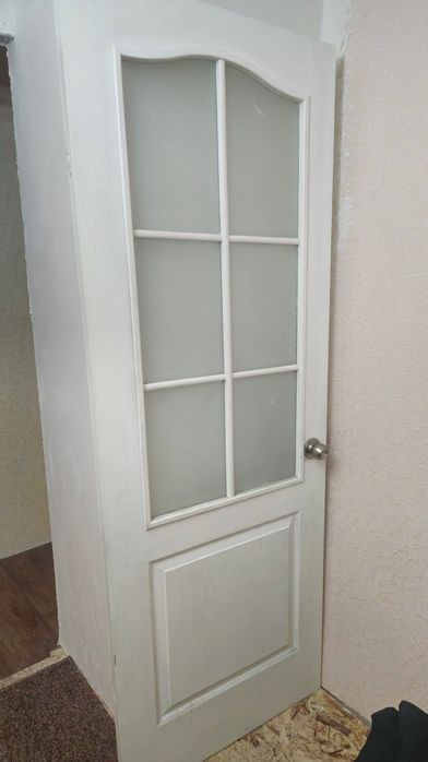 Дверь с матовым стеклом облегченая