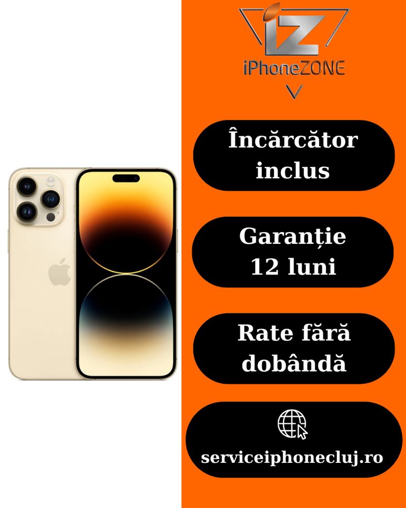 Magazin vinde iphone 14 pro max 128gb 92% garantie