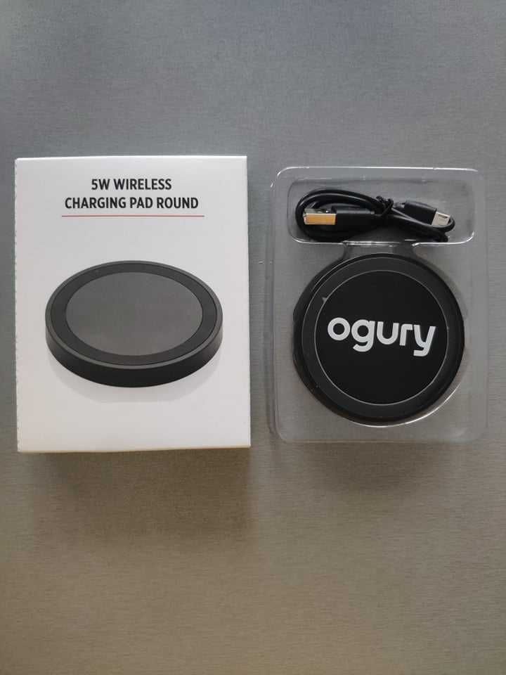 Безжично зарядно, Wireless Charger, 10W и 5W, Универсално, Черно