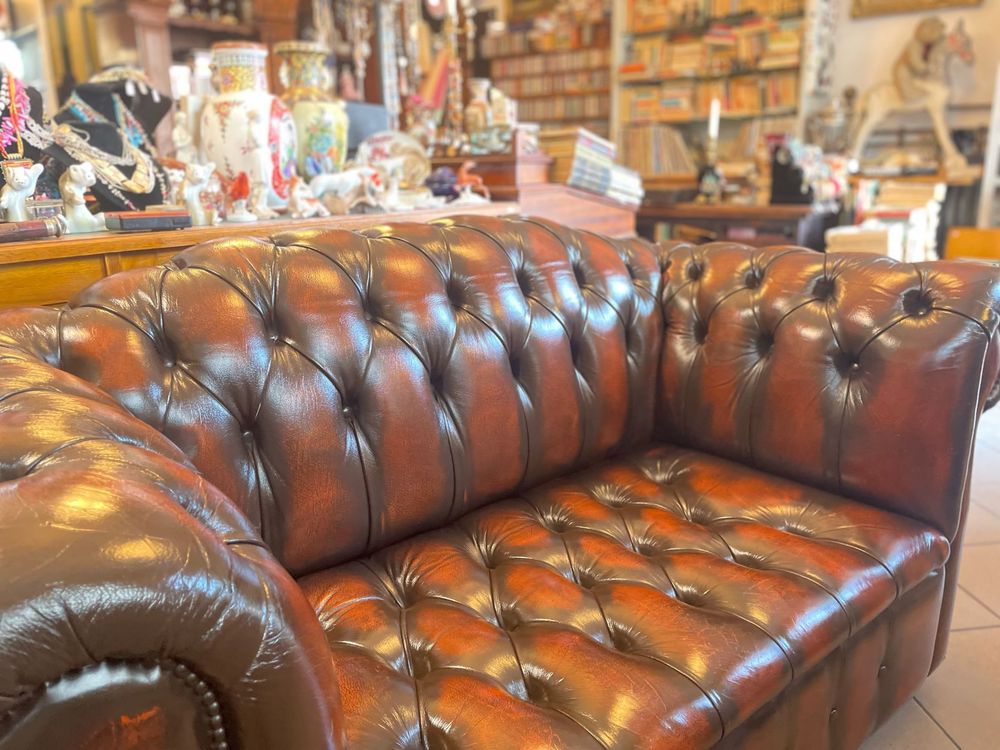 Canapea Chesterfield piele autentica made in england