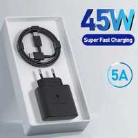 Incarcator + cablu 5A 45W Super Fast Charging PD Samsung iPhone