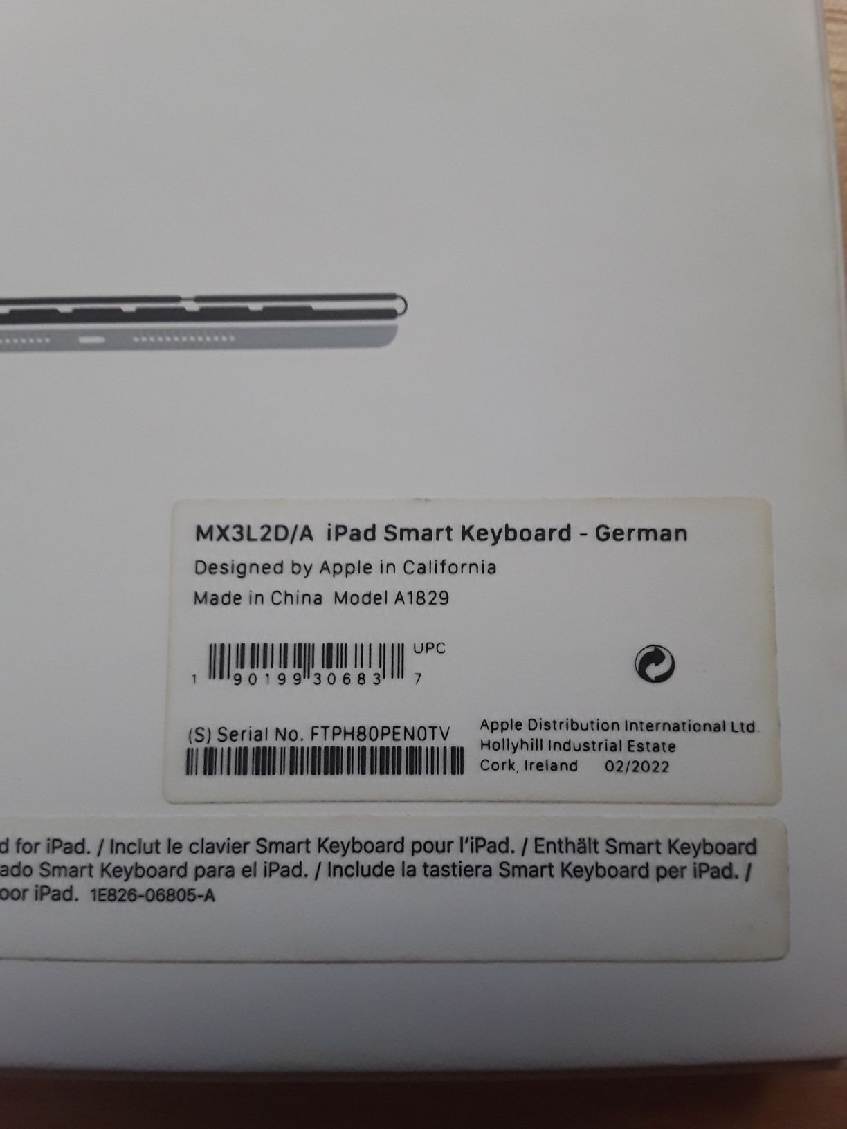 Husa cu tastatura Apple Ipad A1829