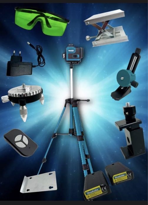 Лазерный уровень новый Makita 4D 16 лучей 360 градусов