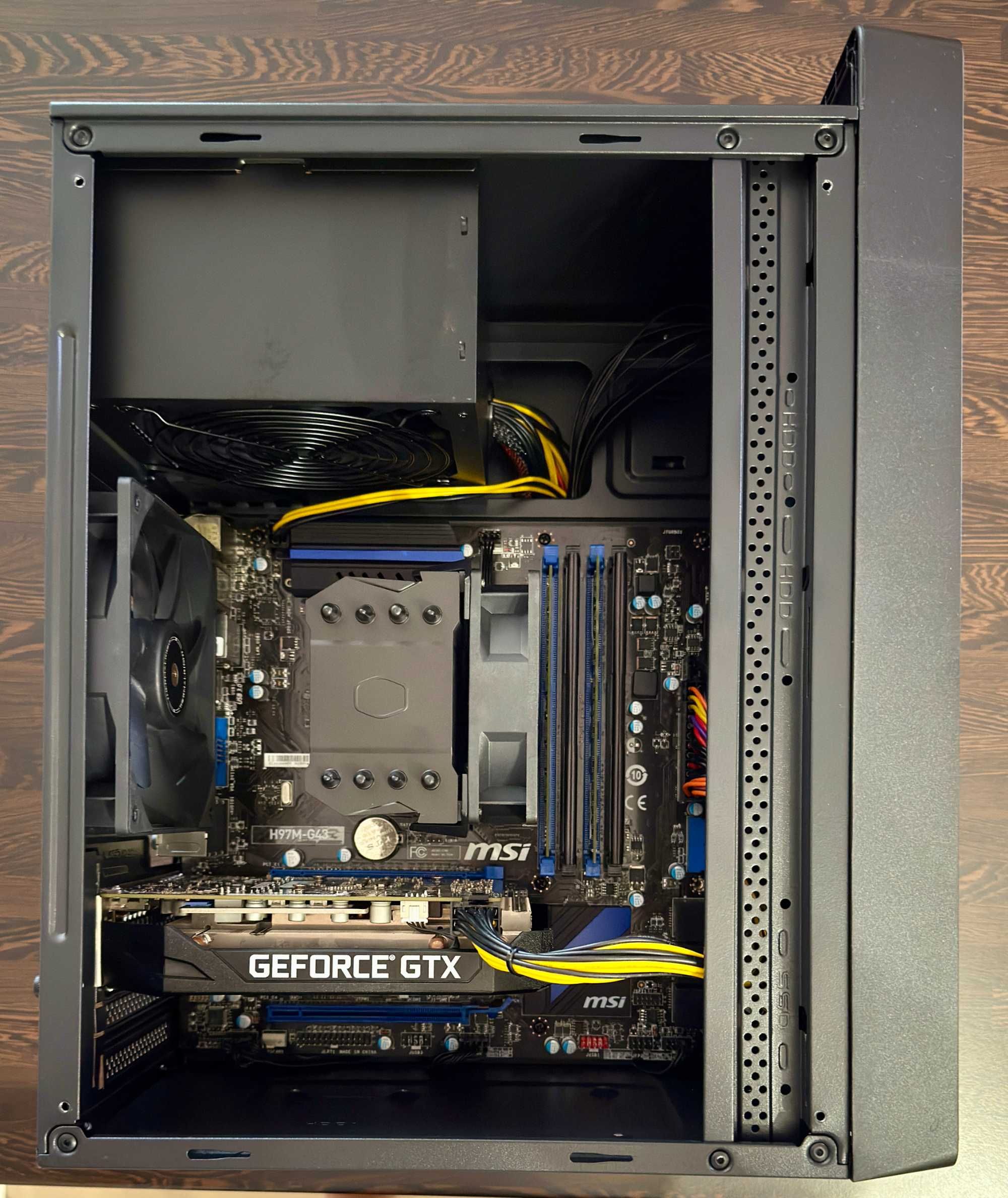 Черен геймърски компютър i7 GTX 1660 Super 6GB RAM 16GB SSD NVME 512GB